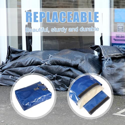4pcs Vinyl Sandbags, Bounce House Inflatable Water Bounce House Heavy Duty | Sand Bag Anchor Safety Weight Product for Water Slides Canopies and Tents (Blue)