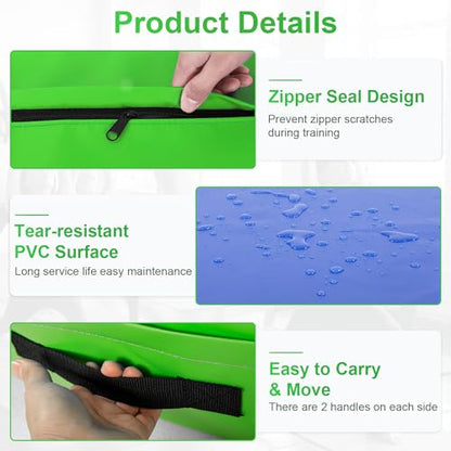 BestMassage Gymnastics Mat Incline Mat Tumbling Mat Folding Gymnastic Tumbling Mat Indoor/Outdoor Exercise Mat Home Gym Yoga Mat with Handle - size: 34 x 24 Inches