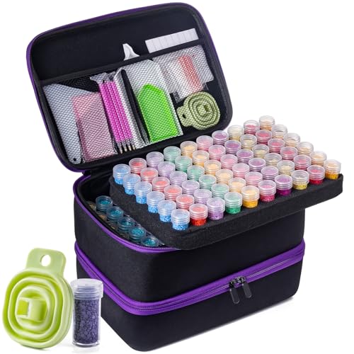 ZYNYXY 240 Slots Diamond Art Storage Container with Diamond Art Accessories and Tools, Portable Bead Storage Boxes for Diamond Painting Kits - size: X-Large