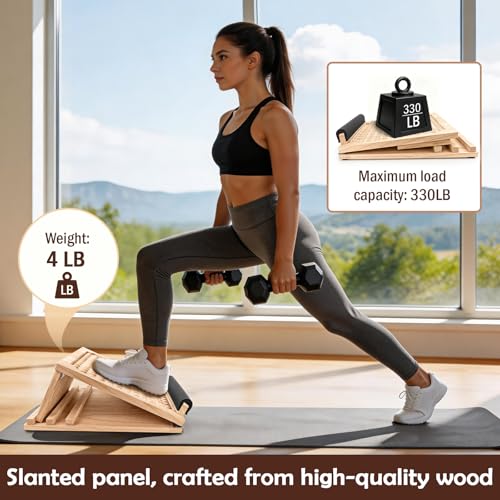 Wooden Slant Board, Incline Board for Leg Exercises