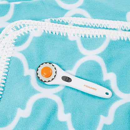 Fiskars 45mm Perforating Rotary Cutter Blade Replacement for Fabric, 1-Pack | Perforates Fabric or Paper, Premium Steel for Long-Lasting Sharpness, Precision Cutting in Crafts, Sewing & Quilting Projects - size: 45mm, style: 1 Pack - Perforated