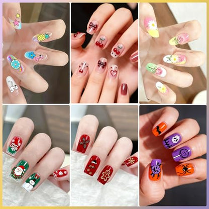 Biutee 16PCS Nail Stamping Plates Nail Stamping Kit with Nail Art Stamper | Nail Stamper Kit with Scraper & Storage Bag, Nail Art Stamping Plates Butterfly Flower Leaf Bowknot Design for DIY Nail Art - color: 20 Piece Set