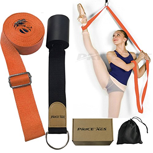 Leg Stretcher, Door Flexibility & Stretching Leg Strap - Great for Ballet Cheer Dance Gymnastics or Any Sport Leg Stretcher Door Flexibility Trainer Premium Stretching Equipment - color: Orange
