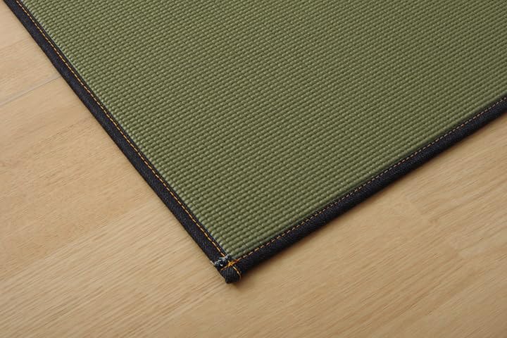 イケヒコ・コーポレーション IKEHIKO Non Slip 1/4-Inch Tatami Yoga Mat, Japanese Tatami Mat, Natural Relaxing Scent, Perfect for Pilates, Meditation, Made in Japan (Earth NV)