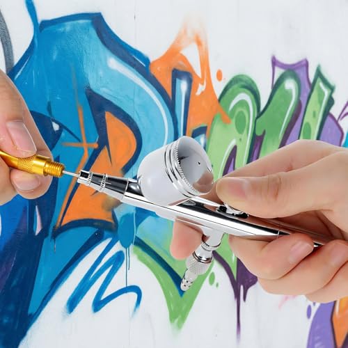 22Pcs Airbrush Cleaner for Spray Paint, Airbrush Cleaning Kit Accessories with 10Pcs Cleaning Brushes Straw Cleaner Brushes, 10Pcs Cleanings Needles, 2Pcs Pointed Pick Needle