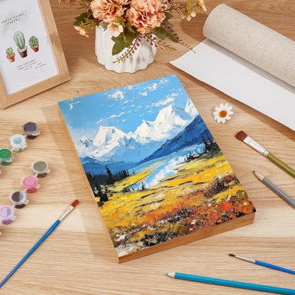 BENECREAT 5.5 Yards x 11 Inch Canvas Roll Linen, Four Primed Canvas Roll Artist Canvas for Gesso Art Painting Oil Painting Backdrop Decoration, 0.3mm Thick