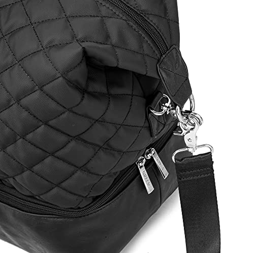 Kinmac Women's Travel Duffel Bag,Sports Gym Yoga Duffel Bag Weekender Overnight Totes Bag (Black Embroider) - color: Black Embroider