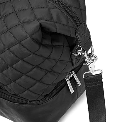 Kinmac Women's Travel Duffel Bag,Sports Gym Yoga Duffel Bag Weekender Overnight Totes Bag (Black Embroider) - color: Black Embroider