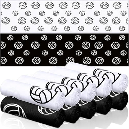 FuWeave 12 Pcs Black Volleyball Cooling Towels Gifts 40 X 12 Inch - color: Black, size: 40 x 12 inches