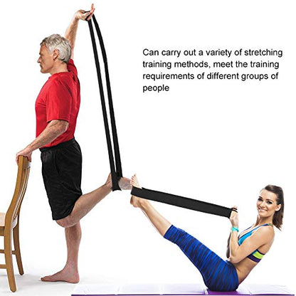 ZJchao Stretching Strap Yoga Strap, Foot Drop Fascitis Plantar Ankle Training Belt, Exercise Strap, Black, OK Cloth