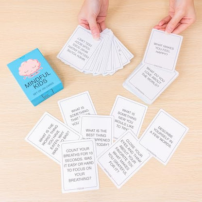 100 Mindfulness Conversation Cards for Kids - Enable Meaningful Conversations with Kids - style: Kids Conversation Cards