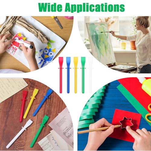 15Pcs Silicone Glue Brush, Flatback for DIY Woodworking Crafts | Painting Mixing & Spreading Reusable Glue Spreader Plastic Spreader Tool Set