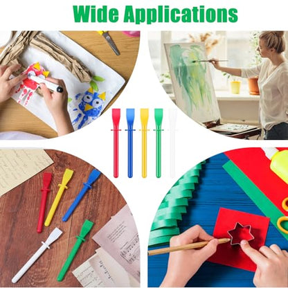 15Pcs Silicone Glue Brush, Flatback for DIY Woodworking Crafts | Painting Mixing & Spreading Reusable Glue Spreader Plastic Spreader Tool Set