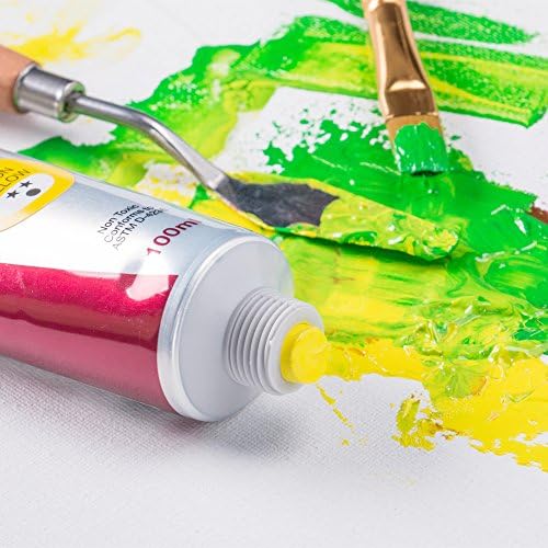 Mont Marte Oil Paint Premium, 3.4 US fl.oz (100ml) Tube, Vermilion, Heavy Body Paint, Artist Quality, Good Coverage, Excellent Tinting Strength, Ideal for Painting Canvas - color: Vermilion, size: 3.4 Fl Oz (Pack of 1)