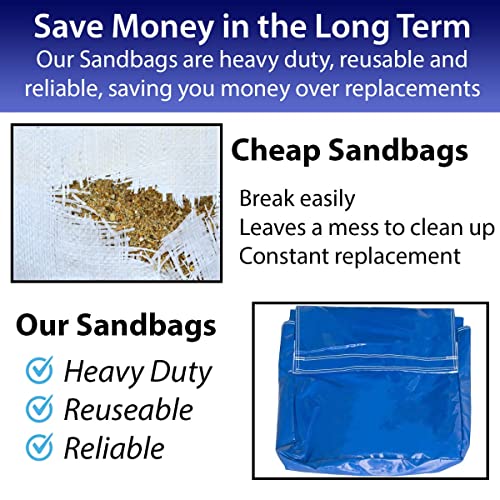 Durable Sandbag Covers Heavy Duty Vinyl with D-Ring | Commercial Grade 18oz PVC, 21" Square Sand Bags, 50lb Capacity Anchor Weight Covers for Inflatables, Tents, Tarps - color: Light Green
