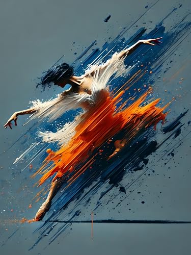DOTSTART Paint by Numbers Kit for Adults Beginner,Power Dancer Adult Paint by Number Kits on Canvas,Painting by Numbers Easy Oil Painting,for Home Wall Decor 11.8X15.7 inches - color: PB168-1