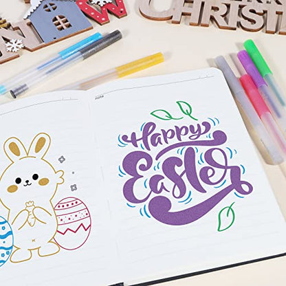 Glitter Gel Pen Set Compatible with Cricut Maker 3/Maker 4/Maker/Explore 3/4/5/Air 2/Air, 0.8 Tip Glitter Pen Set of 7 Pack Medium Point Pen, Writing, Drawing, Invitations, Cards - color: 7 Glitter Pens