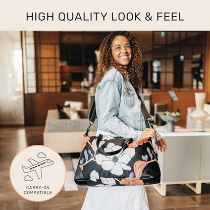 Jadyn Luna Women's Weekender Bag and Travel Duffel, Large 37 Liter Capacity - color: Magnolia, size: Large