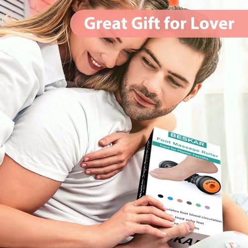 BESKAR Foot Massage Roller for Plantar Fasciitis Relief - color: Orange