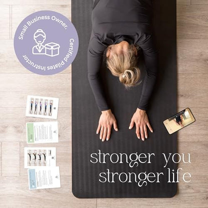 56 Pilates Cards- Use with Magic Circle - 40 Exercises Pilates Workout Cards with the Ring and Ball - Detailed Photos and Video Instructions - Equipment Optional. (56 Pilates Cards with Equipment)