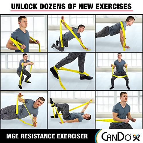 CanDo Multi-Grip 6 Foot Exercise Resistance Band with Hand/Foot Loops for Total Body Workouts, Training, Rehab, Stretching and Therapy - style: Heavy