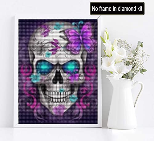 Diymood DIY 5D Diamond Paintings by Number kit, DIY Painting Skull 349 with Diamond Art Kits for Adults Full Diamond Canvas Home Wall Decoration Painting 30x40cm (12x16 inches) - color: Colorful8
