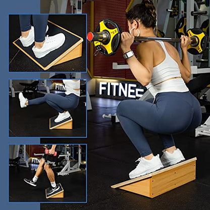strongtek pro balance board & incline slant board – elite stability & squat training kit