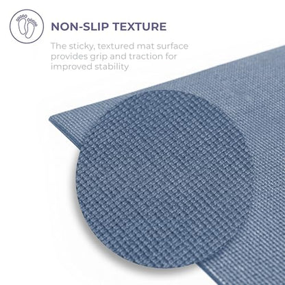 Voyage 5mm Studio Yoga Mats, 10 Pack, 72x24in | Extra Long, Anti-Tear Exercise Mats for Workout, Stretching, Fitness - Non Slip Gym Mats for Home, Schools and Studios - color: Slate