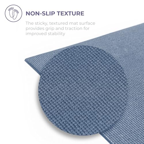 Voyage 5mm Studio Yoga Mats, 10 Pack, 72x24in | Extra Long, Anti-Tear Exercise Mats for Workout, Stretching, Fitness - Non Slip Gym Mats for Home, Schools and Studios - color: Slate