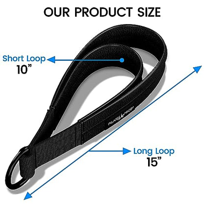 Vinyl Covered Double Loop Straps for Pilates Equipment - D-Ring Padded Fitness Straps for Studio & Home Gym Workouts