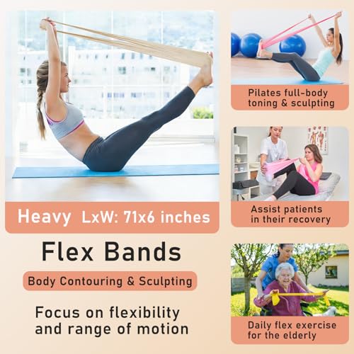 Pilates Ring Kit with Adjustable Ankle Wrist Weights, Resistance Bands, Ball, Pilates Equipment Ball for Home Workout to Tone, Sculpt and Strengthen, Fitness Magic Circle Rings for Yoga Women - color: Beige