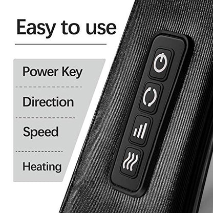 Mirakel Shiatsu Neck & Back Massager with Heat for Pain Relief Deep Tissue | Ergonomic Design Shoulder Massager, Electric Kneading Whole Body Massage, Christmas Idea Gifts for Women Men Dad Mom wife - color: Gun Gray Green