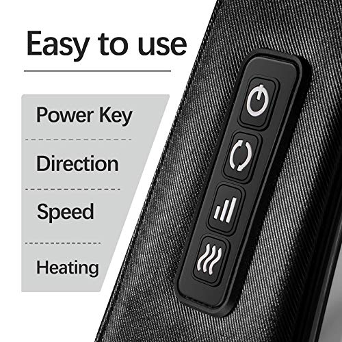 Mirakel Shiatsu Neck & Back Massager with Heat for Pain Relief Deep Tissue | Ergonomic Design Shoulder Massager, Electric Kneading Whole Body Massage, Christmas Idea Gifts for Women Men Dad Mom wife - color: Gun Gray Green