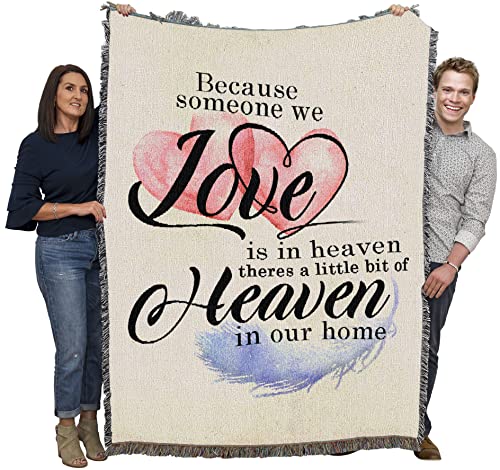 Pure Country Weavers Someone We Love in Heaven Gift Blanket - Sympathy Bereavement Gift Tapestry Throw Woven from Cotton - Made in the USA (72x54) - color: Heaven, size: 72" x 54"