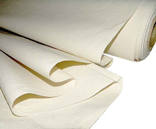 AK TRADING CO. Premium 10oz Natural Cotton Duck Canvas Fabric | Heavyweight | 63'' Wide | Arts & Crafts, Upholstery, Home Projects - 20 Yards - color: Natural, size: 20 YARDS