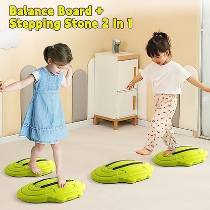 Kids Balance Board Wobble Board with Maze & Stepping Stones
