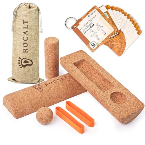 Rocalt Cork Balance Board, Foot and Ankle Strengthener Kit