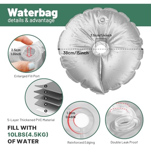 3PCS Sandbag Weight Set with 2 Water Weight Bags | & 1 Waterproof Sandbags for Photography Backdrop Stand, Tripod Weight, Tents, Fishing Chairs，Tripod - size: 3 PCS