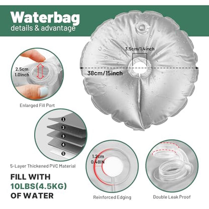 3PCS Sandbag Weight Set with 2 Water Weight Bags | & 1 Waterproof Sandbags for Photography Backdrop Stand, Tripod Weight, Tents, Fishing Chairs，Tripod - size: 3 PCS