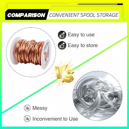 Aluminum Craft Wire,8 Gauge (3mm) Champagne Bendable Wire,32 Feet Continuous Roll for Jewelry Making,Sculpting,Floral & Armature Projects - size: 8 Gauge 32FT, style: Champagne