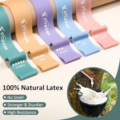 Booty Bands Set, Resistance Bands for Working Out, Exercise Bands for Women and Men Legs and Butt, Stretch Bands for Pilates, Yoga Starter Set - color: 5가지 색상