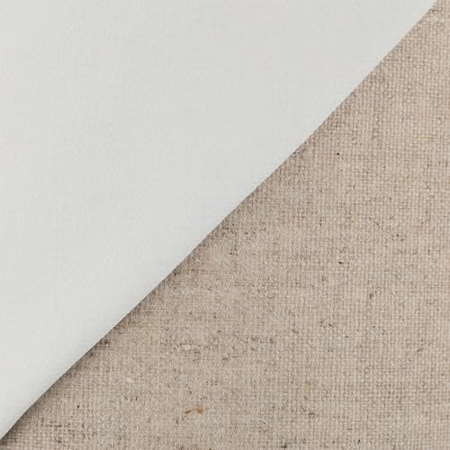 Centurion 11 oz. Acrylic Primed 100% Linen Canvas Roll, 84 inches x 30 Yards Double Primed Medium Weight with Even Surface Texture - Archival Ready to Stretch Linen Canvas Material for All Wet Media