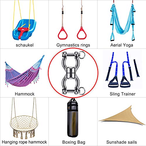 SELEWARE Heavy Duty Bearing Swing Swivel, 360° Rotation Hanging Accessory - color: Swivel - Style B