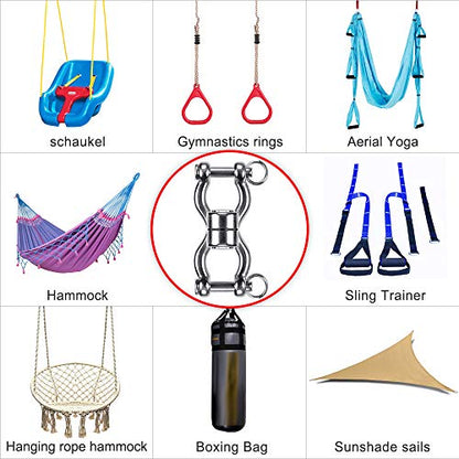 SELEWARE Heavy Duty Bearing Swing Swivel, 360° Rotation Hanging Accessory - color: Swivel - Style B