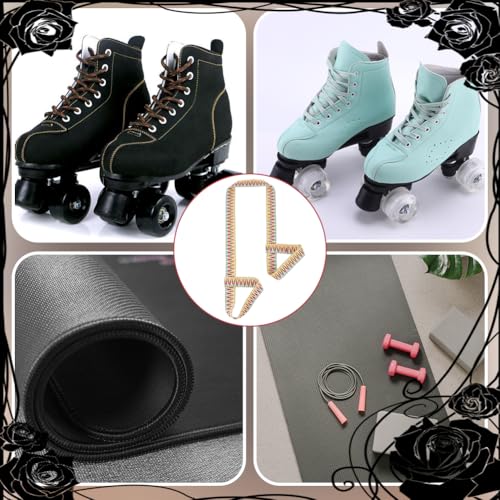 1 Box 2Pcs Yoga Mat Carrying Strap Adjustable Holder Roller Skate Leash Shoulder Straps Colorful Resuable Skiing Wide Jacquard Embroidered Handle Carrier Sling Set for Ski Boots Skating