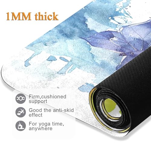 Dragonfly Painting Yoga Mat Non-Slip Fitness Mat for Pilates, Workout & Home Gym, 71x26 Inch Yoga Mats for Enhanced Yoga Practice - color: A02