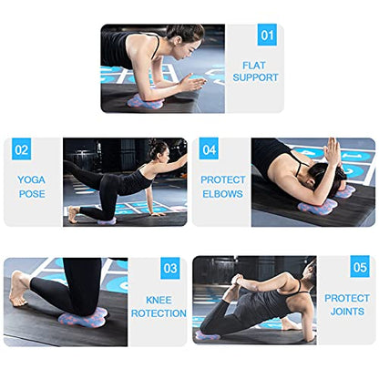 2 PCS Yoga Knee Pads Anti Slip Yoga Support Foam Pads for Women and Men, yoga kneeling pad for Protecting Knees Elbows Wrist Hands