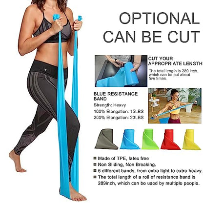 5 Pcs Professional Resistance Bands and Resistance Bands Professional Bulk Roll