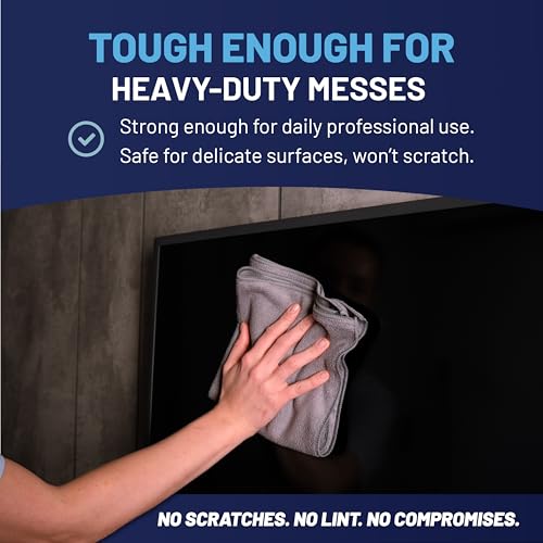 MW PRO Premium Microfiber Cleaning Cloths (12 Pack, 12x12, Grey) - Streak Free Stainless Steel & Glass Towels - Ultra Soft Cleaning Cloths for Screens, Granite & Modern Home - Washable & Reusable - color: Gray, size: 12 Count (Pack of 1)