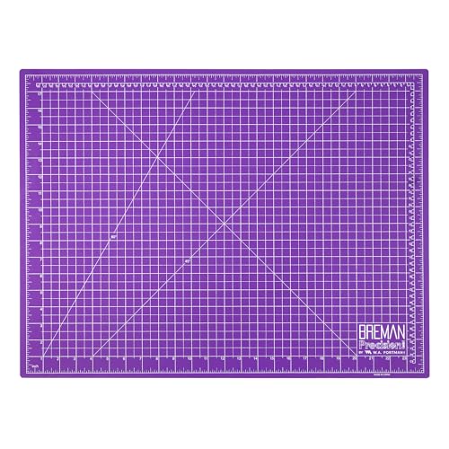 Breman Precision 18x24 Inch Self Healing Cutting Mat – 2-Sided 5-Ply PVC Purple/Gray Cutting Mats for Crafts, Sewing, Quilting & DIY Projects with Durable Non-Slip Surface and Precise Grid Lines - color: Purple/Gray, size: 18x24